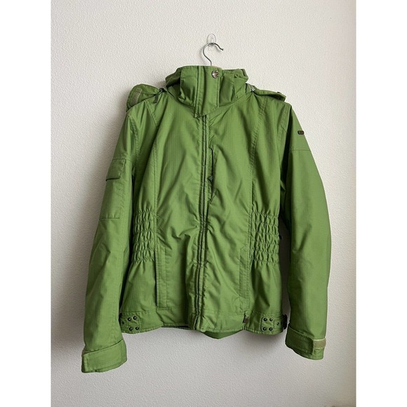 NILS Jackets & Blazers - Nils Womens Ski Snowboard Jacket Green Faux Fur Hooded Size 8